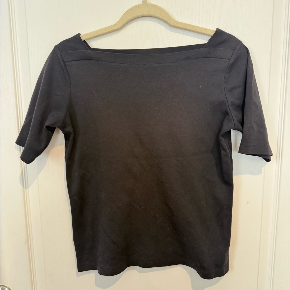 L.L. Bean Black Short Sleeve Women's Tee - Picture 2 of 5